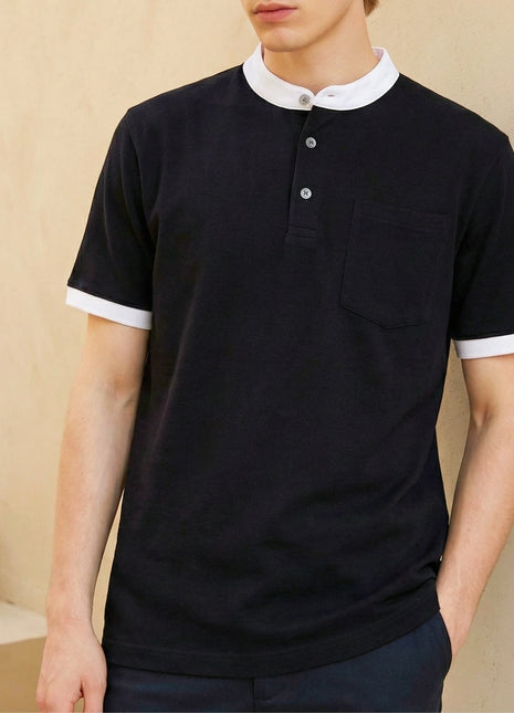 Black Henley T-Shirt
