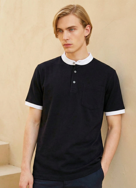 Black Henley T-Shirt