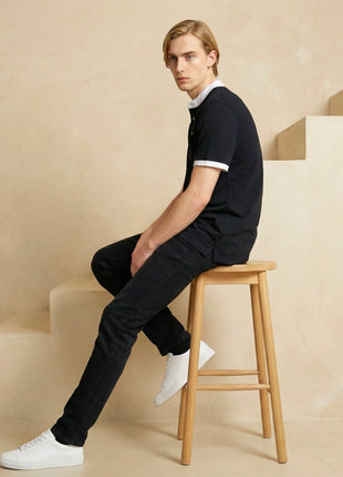 Black Henley T-Shirt