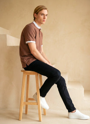 Chestnut Brown Henley T-Shirt