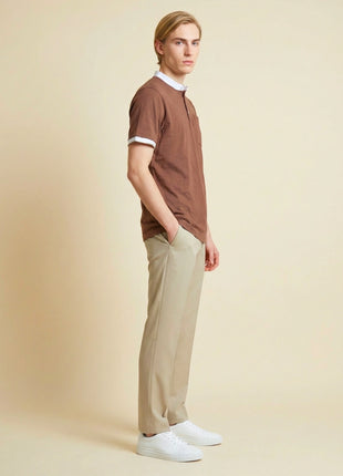 Chestnut Brown Henley T-Shirt
