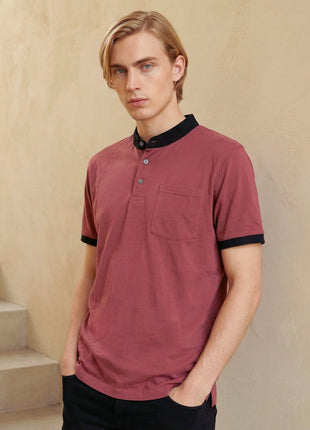 Premium Contrast Neck T-Shirt