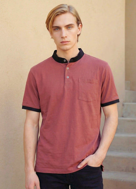 Premium Contrast Neck T-Shirt