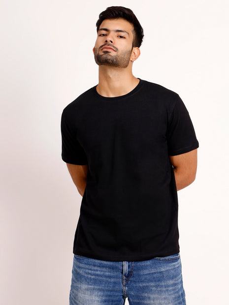 Classic Black Round Neck T-Shirt