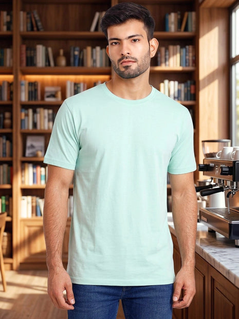 Modern Mint Green Crew Neck Tee