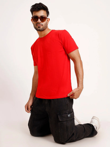 Classic Red Essential Round Neck T-Shirt