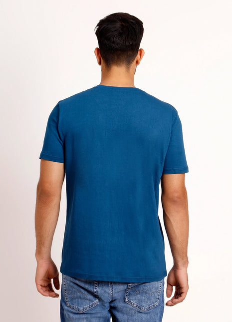 Classic Blue Round Neck T-Shirt
