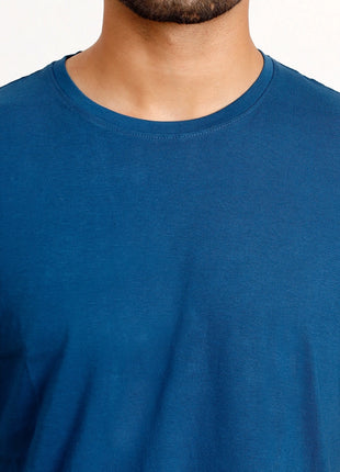 Classic Blue Round Neck T-Shirt
