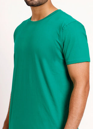 Teal Green Round Neck T-Shirt