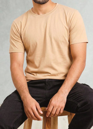 Classic Beige Plain T-Shirt
