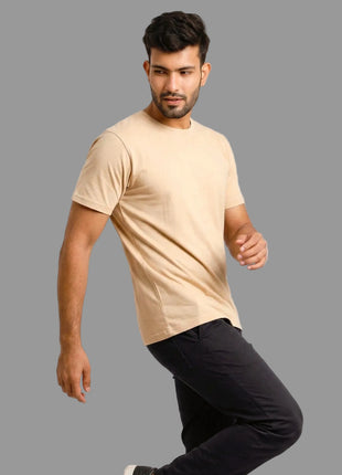 Classic Beige Plain T-Shirt