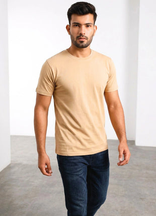 Classic Beige Plain T-Shirt