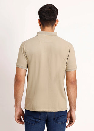 Classic Beige Polo T-Shirt