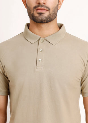 Classic Beige Polo T-Shirt