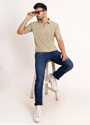 Classic Beige Polo T-Shirt