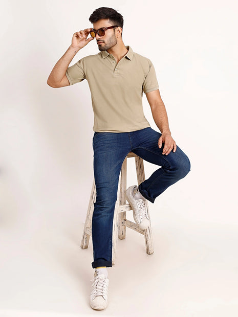 Classic Beige Polo T-Shirt