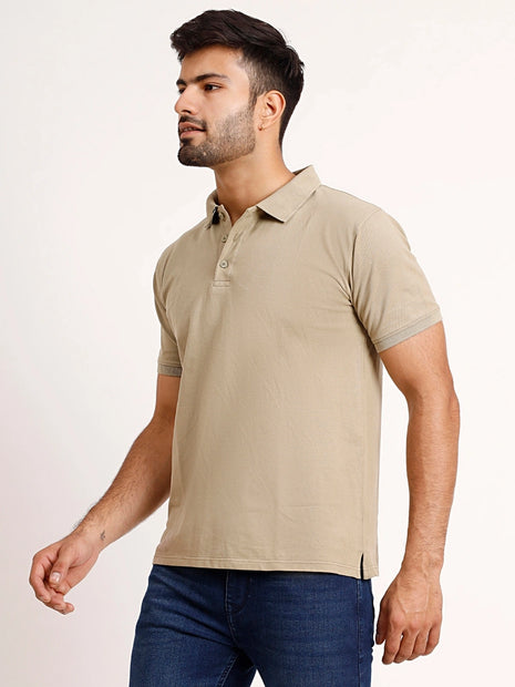 Classic Beige Polo T-Shirt