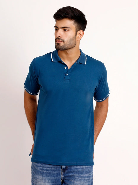 Petrol Blue Polo T-Shirt