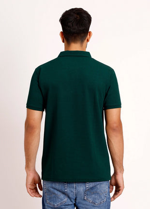 Classic Solid Green Polo T-Shirt