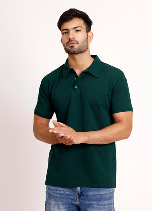 Classic Solid Green Polo T-Shirt