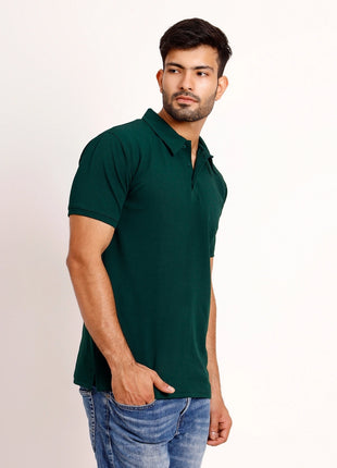 Classic Solid Green Polo T-Shirt