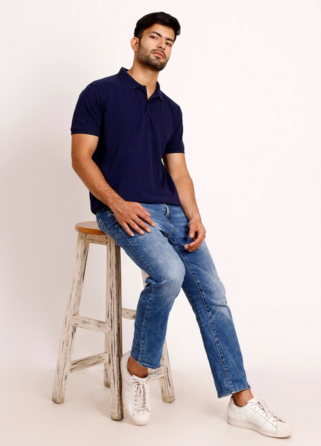 Classic Navy Blue Polo T-Shirt