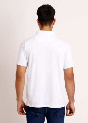 Classic White Plain Polo T-Shirt