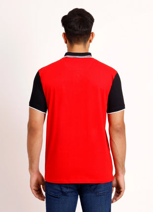 Premium Red & Black Polo T-Shirt