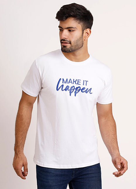 White Make It Happen Statement T-Shirt