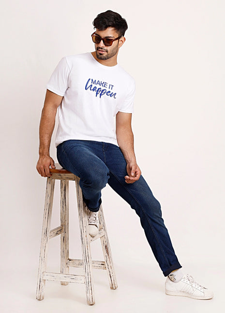 White Make It Happen Statement T-Shirt