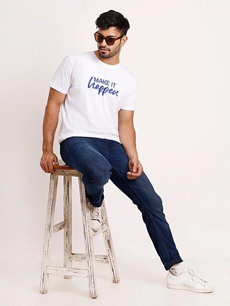 White Make It Happen Statement T-Shirt