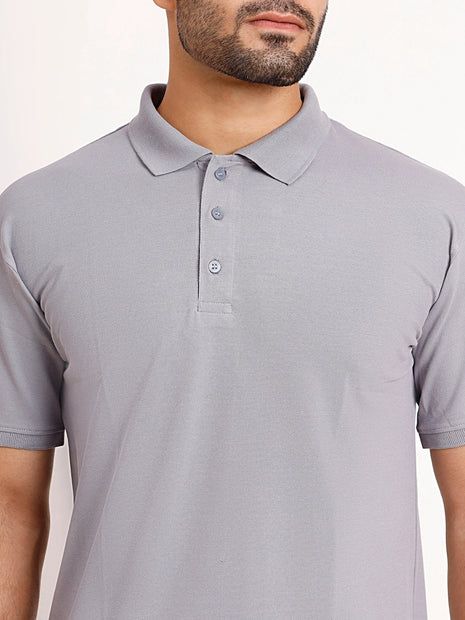 Classic Grey Polo T-Shirt