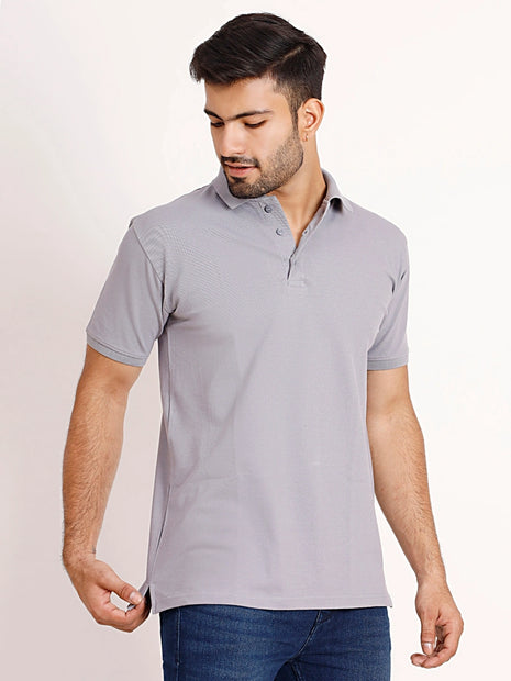 Classic Grey Polo T-Shirt