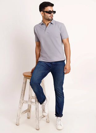 Classic Grey Polo T-Shirt