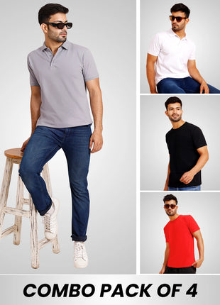 Moderncuff Smart Combo — 2 Polos + 2 T-Shirts