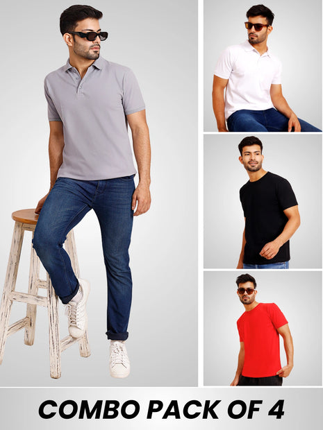 Moderncuff Smart Combo — 2 Polos + 2 T-Shirts