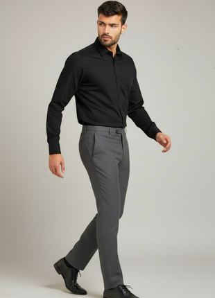 Black Full Sleeve Regular Fit Formal Shirt