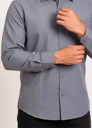 Classic Grey Regular Fit Formal Shirt