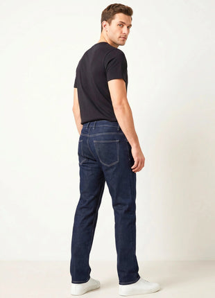 Deep Black Straight Fit Jeans