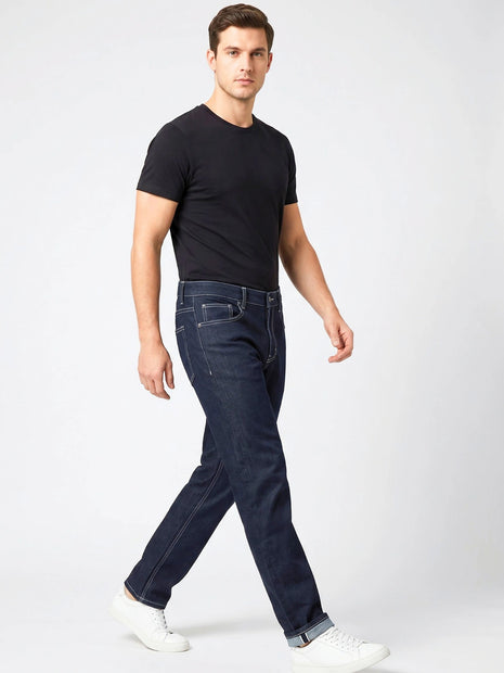 Deep Black Straight Fit Jeans