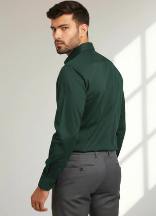 Deep Forest Green Regular Fit Formal Shirt