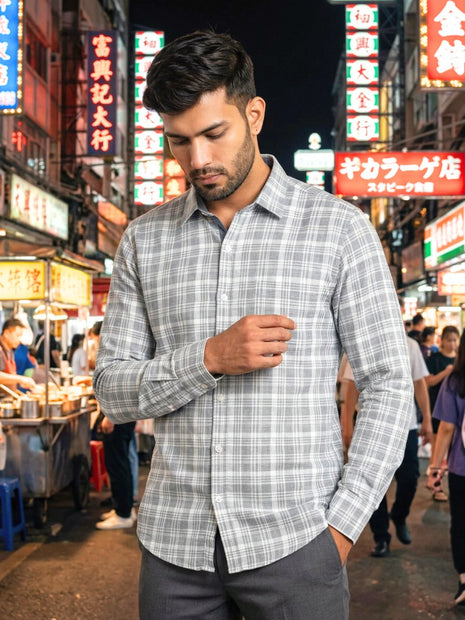 Gentleman's Grey Mist Plaid