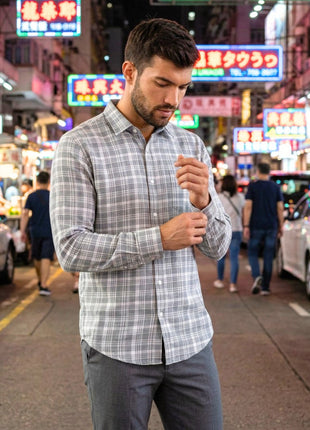 Gentleman's Grey Mist Plaid
