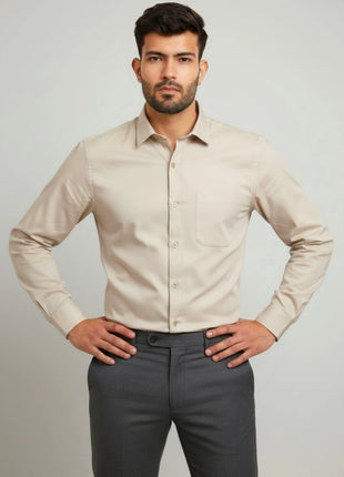 Off-White Cream Regular Fit Formal