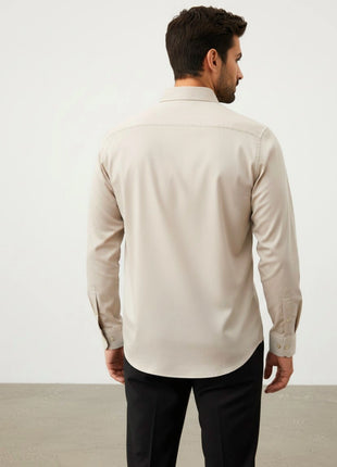 Off-White Cream Regular Fit Formal