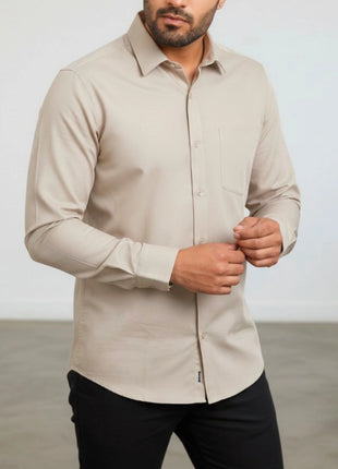 Off-White Cream Regular Fit Formal