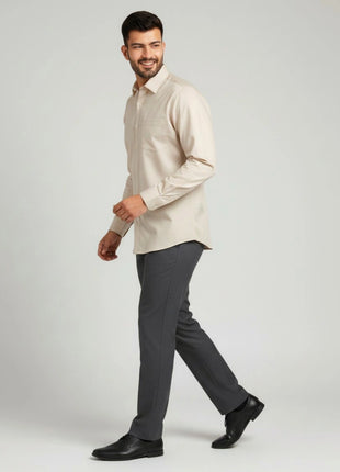 Off-White Cream Regular Fit Formal