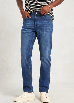 Mid Blue Straight Fit Jeans