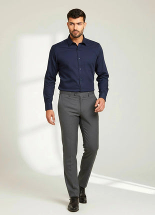 Navy Blue Cotton Rich Regular Fit Shirt