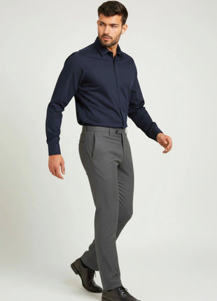 Navy Blue Cotton Rich Regular Fit Shirt